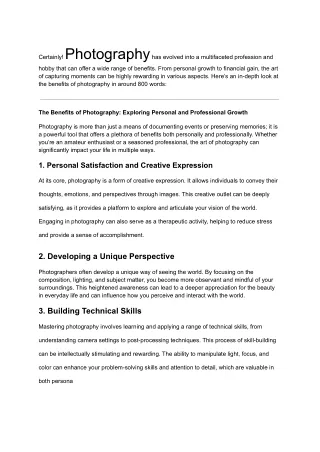 Photography - Google Docs