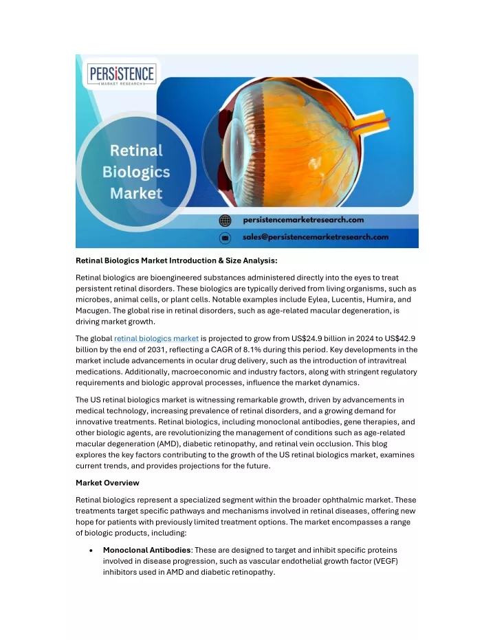 retinal biologics market introduction size