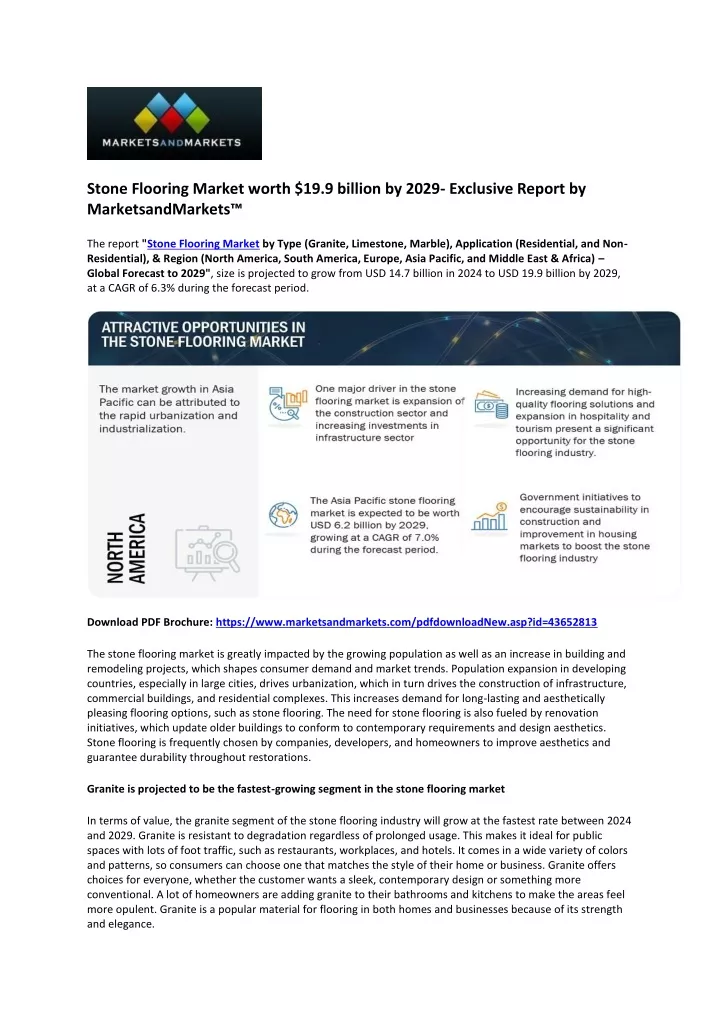 stone flooring market worth 19 9 billion by 2029