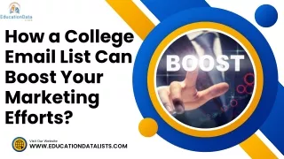 how a college email list can boost your marketing
