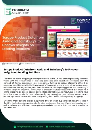 scrape product data from asda and sainsbury