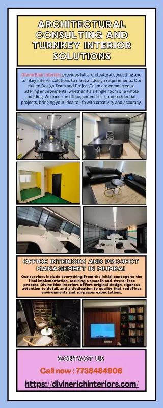 Architectural Consulting and Turnkey Interior Solutions in Mumbai