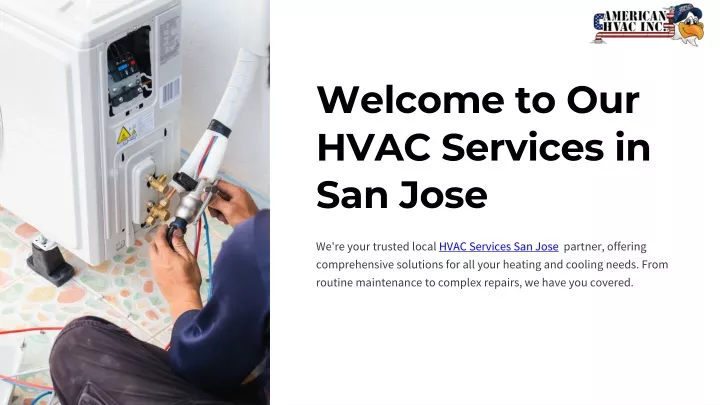 welcome to our hvac services in san jose