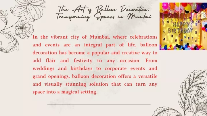 the art of balloon decoration transforming spaces