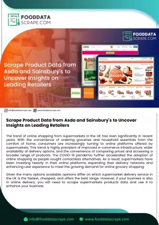 scrape product data from asda and sainsbury