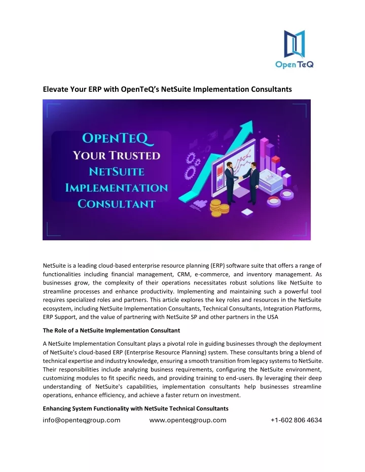 elevate your erp with openteq s netsuite