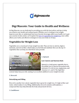 digi mascote your guide to health and wellness
