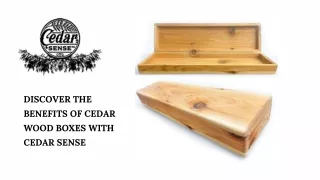 Cedar Sense Premium Cedar Wood Boxes for Your Valuables