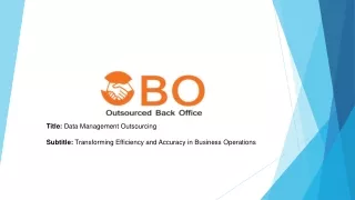 Data Management Outsourcing