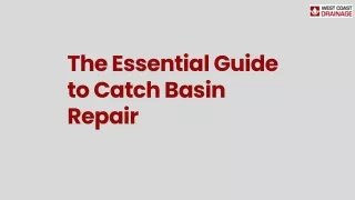 The Essential Guide to Catch Basin Repair