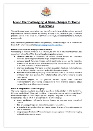 Robert Young’s Montreal Home Inspection Services - AI and Thermal Imaging A Game-Changer for Home Inspections