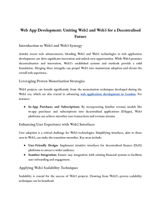 web app development uniting web2 and web3