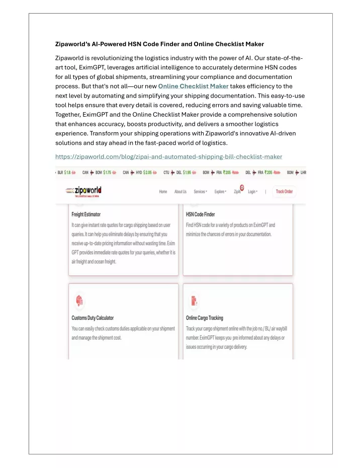 zipaworld s ai powered hsn code finder and online