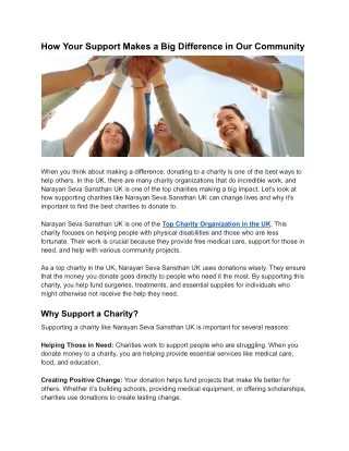 how your support makes a big difference