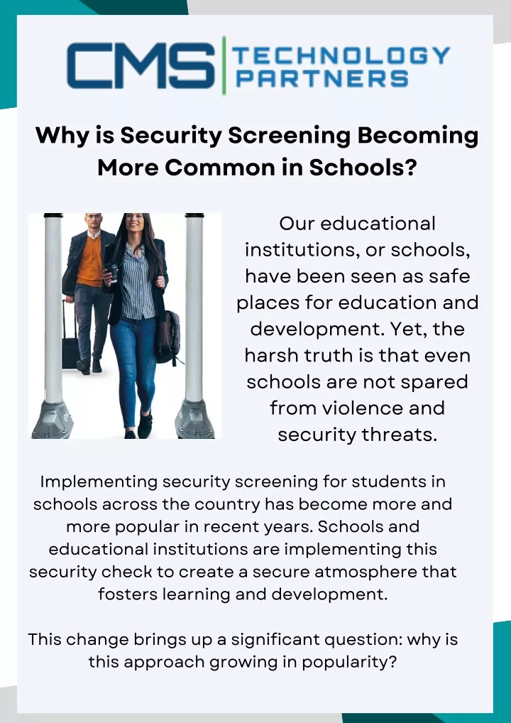 why is security screening becoming more common