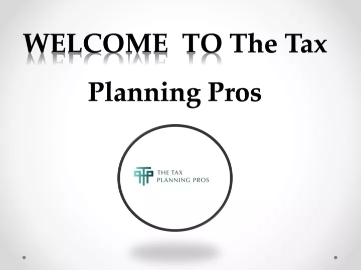 welcome to the tax planning pros