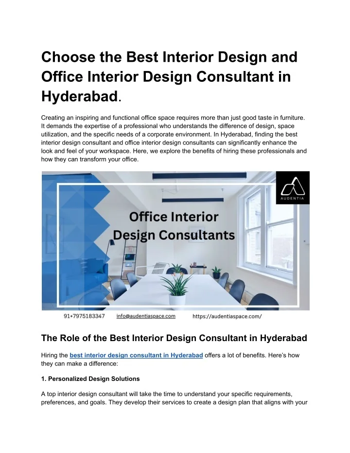 PPT - Choose the Best Interior Design and Office Interior Design ...