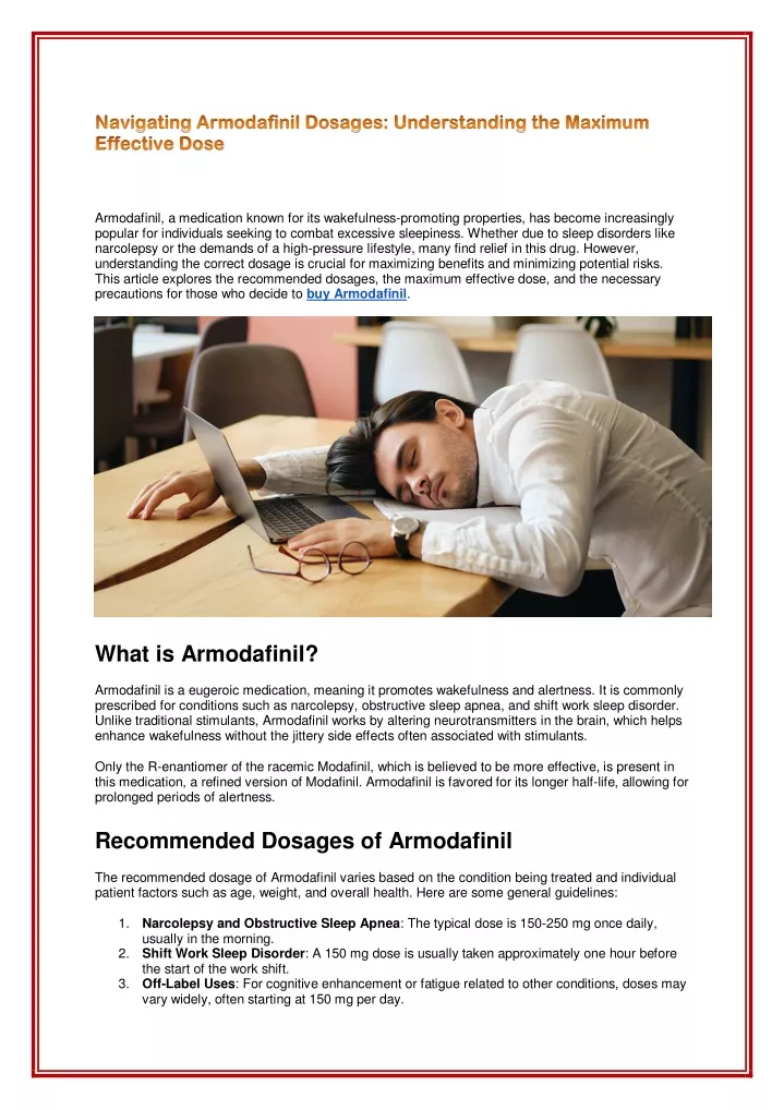 armodafinil a medication known