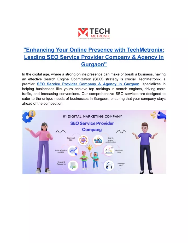 enhancing your online presence with techmetronix