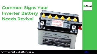 Common Signs Your Inverter Battery Needs Revival