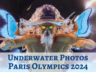 Stunning photos taken underwater at the Paris Olympics