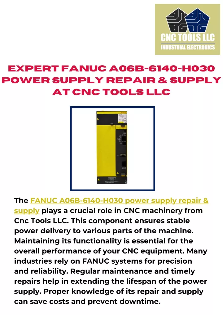 expert fanuc a06b 6140 h030 power supply repair