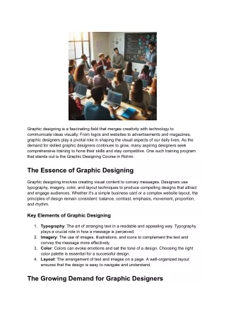Exploring the World of Graphic Designing