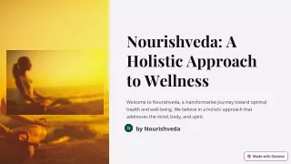 nourishveda a holistic approach to wellness