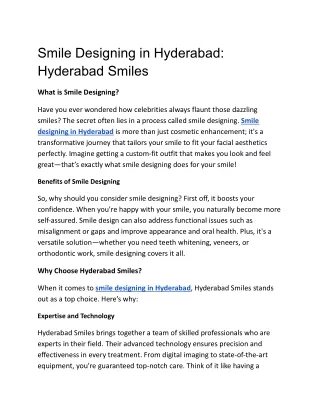 Smile Designing in Hyderabad_ Hyderabad Smiles