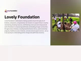 Lovely Foundation: Empowering Communities Through Education and Development