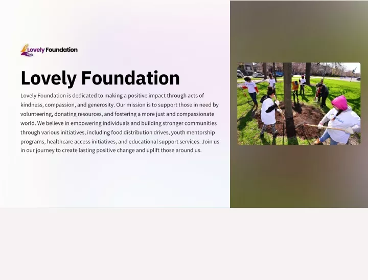 lovely foundation lovely foundation is dedicated