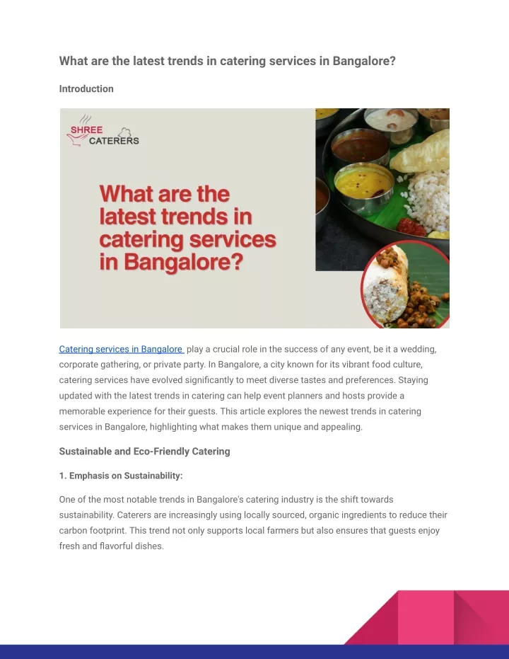 what are the latest trends in catering services