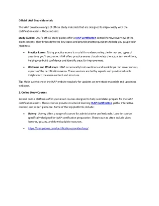 IAAP Certification PDF