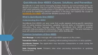 quickbooks error 40003 causes solutions and prevention