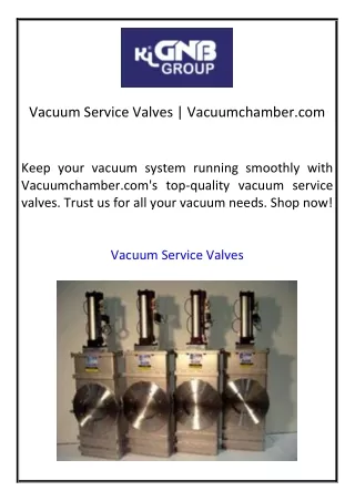 Vacuum Service Valves Vacuumchamber.com