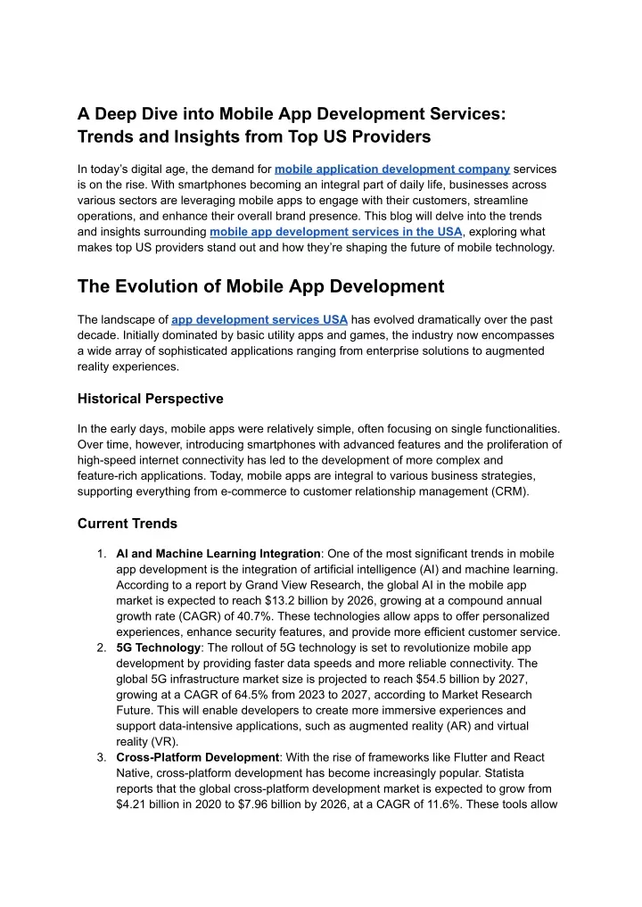 a deep dive into mobile app development services