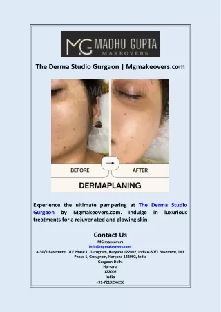 The Derma Studio Gurgaon Mgmakeovers.com