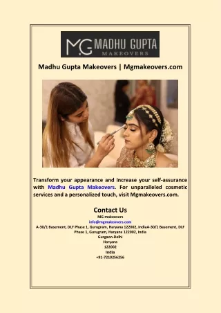 Madhu Gupta Makeovers  Mgmakeovers.com