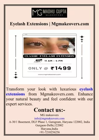 Eyelash Extensions  Mgmakeovers.com