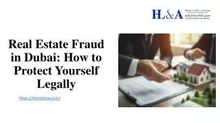 Real Estate Fraud in Dubai - How to Protect Yourself Legally