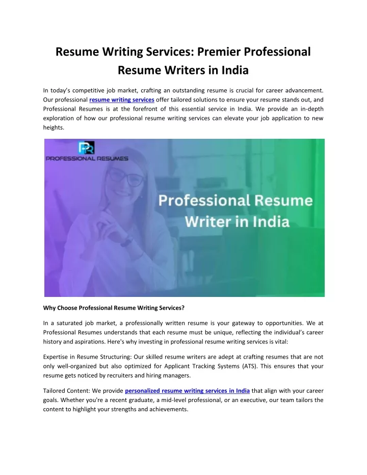 resume writing services premier professional