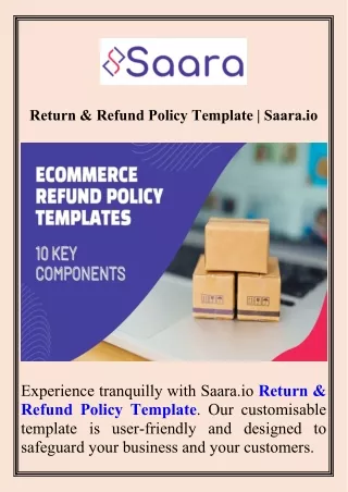 Return & Refund Policy Template  Saara.io