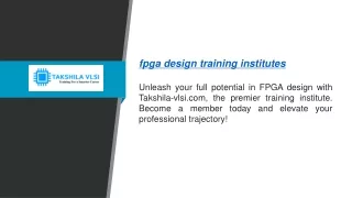 fpga design training institutes unleash your full