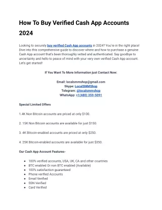 SuperEasy Ways To Buy Verified CashApp Account Our Site