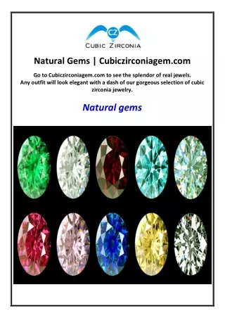 Natural Gems | Cubiczirconiagem.com