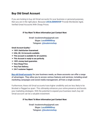 SuperEasy Ways To Buy Old Gmail Accounts Our Site