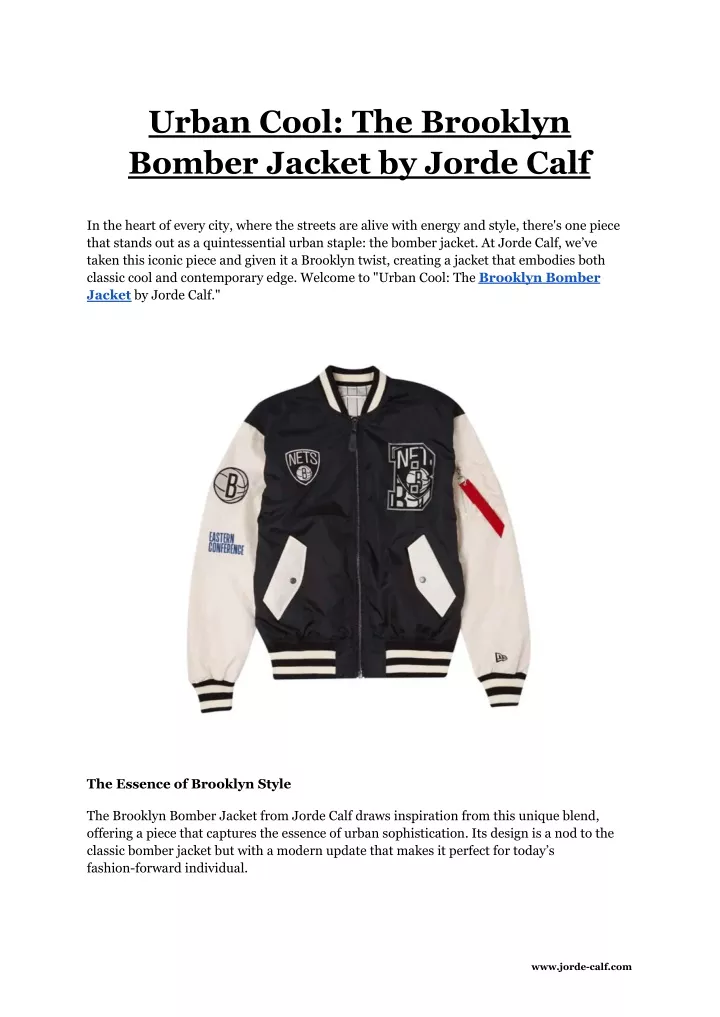 urban cool the brooklyn bomber jacket by jorde