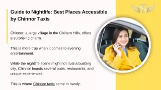 Guide to Nightlife Best Places Accessible by Chinnor Taxis