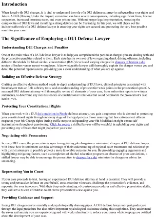 The Function of a DUI Defense Lawyer: Protecting Your Rights and Future