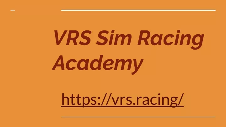 vrs sim racing academy